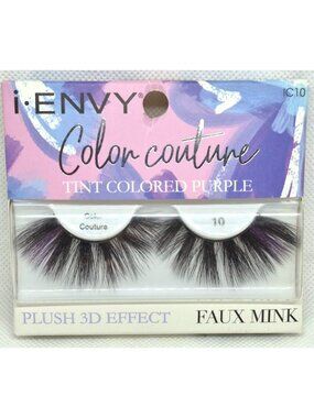 KISS i-ENVY Color Couture Tint Purple Faux Mink Eyelashes Style 10 IC10